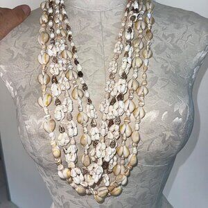 Vintage Womens Necklaces Multicolor Bundle of 5 Shells Bohemian